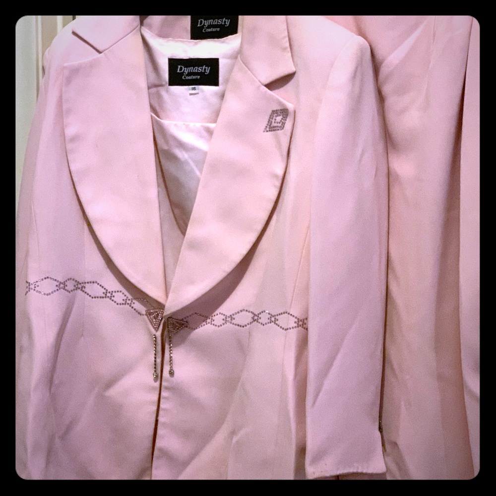 Ladies pink dress suit